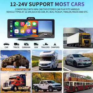 Hicbest Autoradio Portable Sans Fil Carplay Android Auto 10,26 Pouces BT FM GPS Carte TF Commande Vocale Airplay Stéréo Rotatif PND - Product Image 3