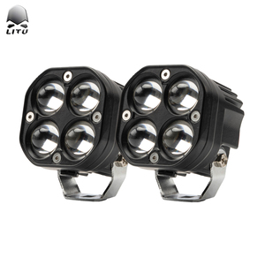 High Quality 2 Pcs Led White Yellow Work Light Flashing Spot Flood Warning Light Fog Light for Motorcycle Car 8000LM - Product Image 1