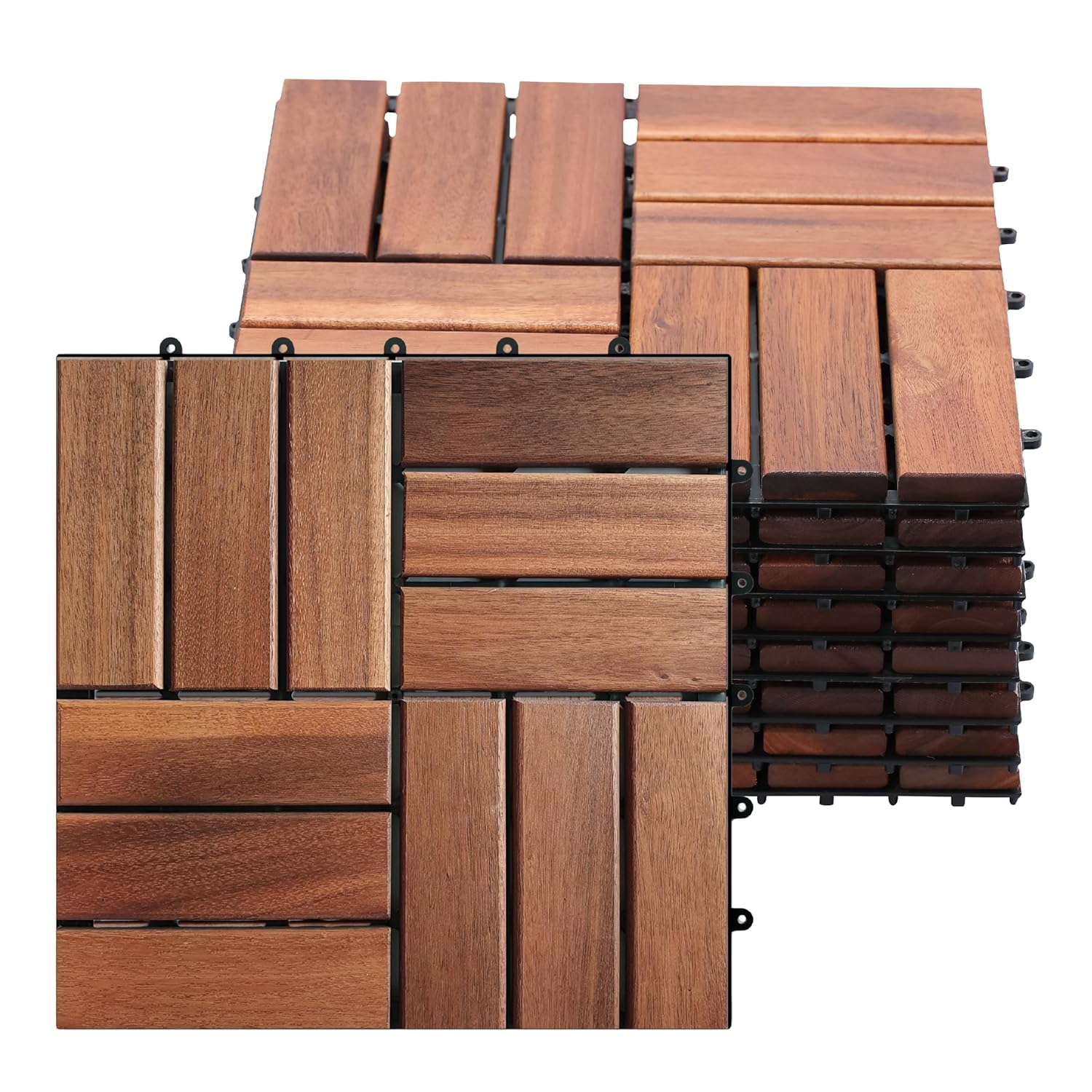 12 slats brown color