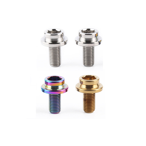 Umbrella Hex Torx Hex Countersunk Head <strong>Anodized</strong> Flange Brake <strong>Bolt</strong> Titanium Screw For Bicycle Motorcycle Titanium Screw