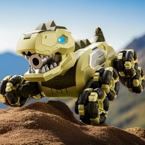 Yeni stok varış 2.4G çocuk oyuncakları 8 tekerlekler Rc dublör dinozor oyuncak araba 360 ° dönen değiştirilebilir Robot - Product Image 4