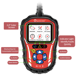 Herramienta de diagnóstico automático obd2 Escáner Borrar códigos de problemas y probar sistemas de arranque y carga Disponible en todos los modelos obd2