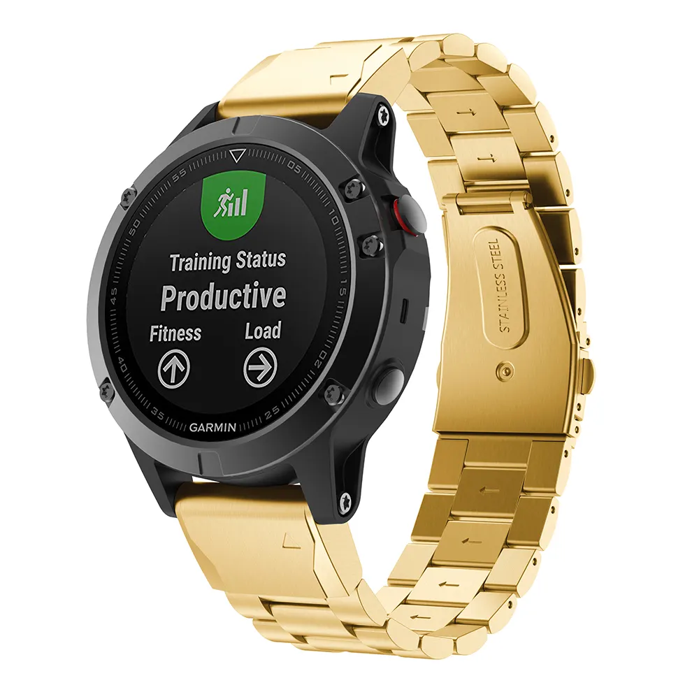 Garmin Fenix 5 için paslanmaz çelik bağlantı zinciri saat kayışı değiştirme