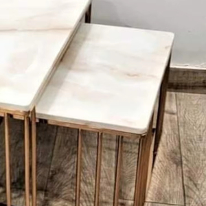 Modern Elegant Marble Top <strong>Nesting</strong> <strong>Tables</strong> Industrial Gold Metal Frame Living Room Dining Home Kitchen Bedroom Coffee <strong>Tables</strong> - Product Image 4