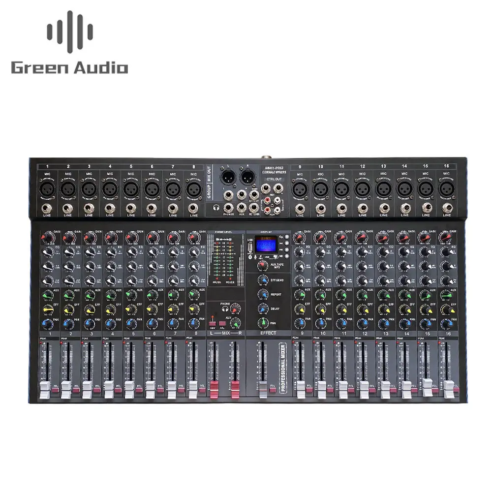 Pabrik Penjualan Terbaik 16 Saluran Dj Mixer Audio Digital Profesional Konsol Mixing