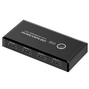 USB-Auswahl KVM-Schalter USB 2.0-Umschalter 2 PC-Port-Sharing-Geräte für Tastatur-Maus-Drucker-Monitor-Hub