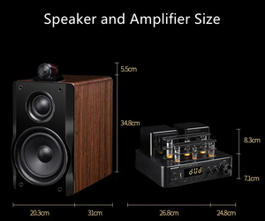 Altavoz de estantería de ordenador pasivo Vofull, amplificador de potencia de tubo, altavoces de estantería pasivos - Product Image 6