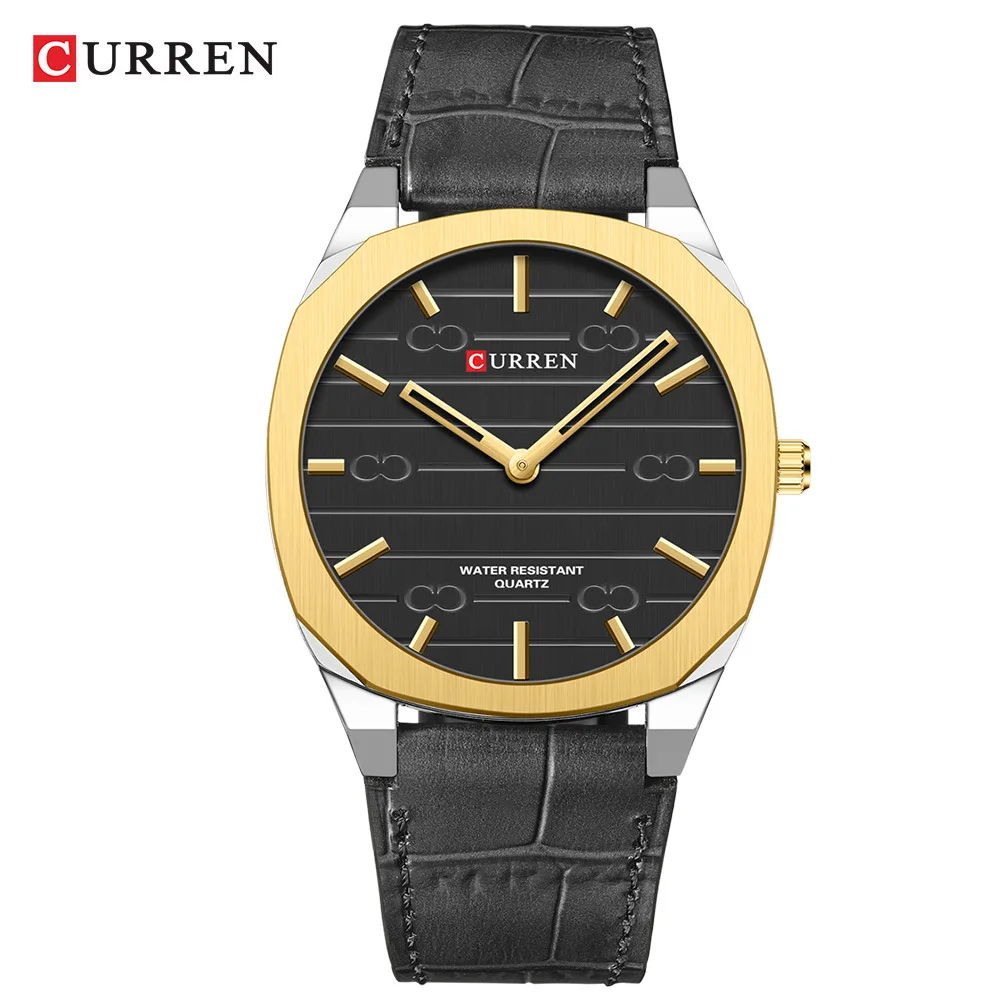 Gold case black dial