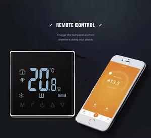 Умный Wi-Fi Zigbee цифровой сенсорный экран, электрический нагреватель пола, термостат, система умного дома, приложение, пульт дистанционного управления температурой - Product Image 4