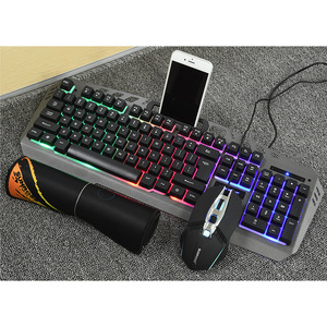 Combo de teclado y ratón para juegos con logotipo personalizado, ordenador portátil de escritorio, juego de teclado y ratón LED con cable - Product Image 6