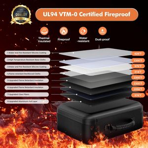 Chống cháy hộp tài liệu khóa chống cháy an toàn cho du lịch nhà chống nước lưu trữ tổ chức cho các tài liệu quan trọng - Product Image 5