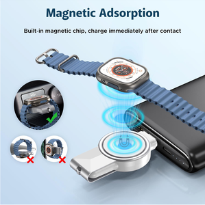 Apple için Smartwatch taşınabilir izle kablosuz şarj izle tipi C ve USB portu izle şarj için iWatch serisi 6 5 4 3 2 1 SE - Product Image 4