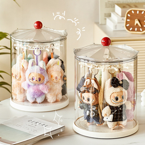 New <strong>Design</strong> Toy Figures Transparent Display case Pendants Rotating Hanging Rack Toys Dust Proof Storage Boxes - Product Image 1