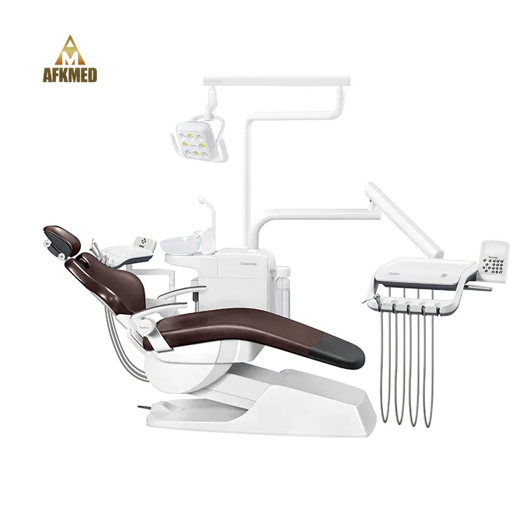 Экономичное стоматологическое кресло с кожаной подушкой, стоматологическое кресло с лампой рабочего света