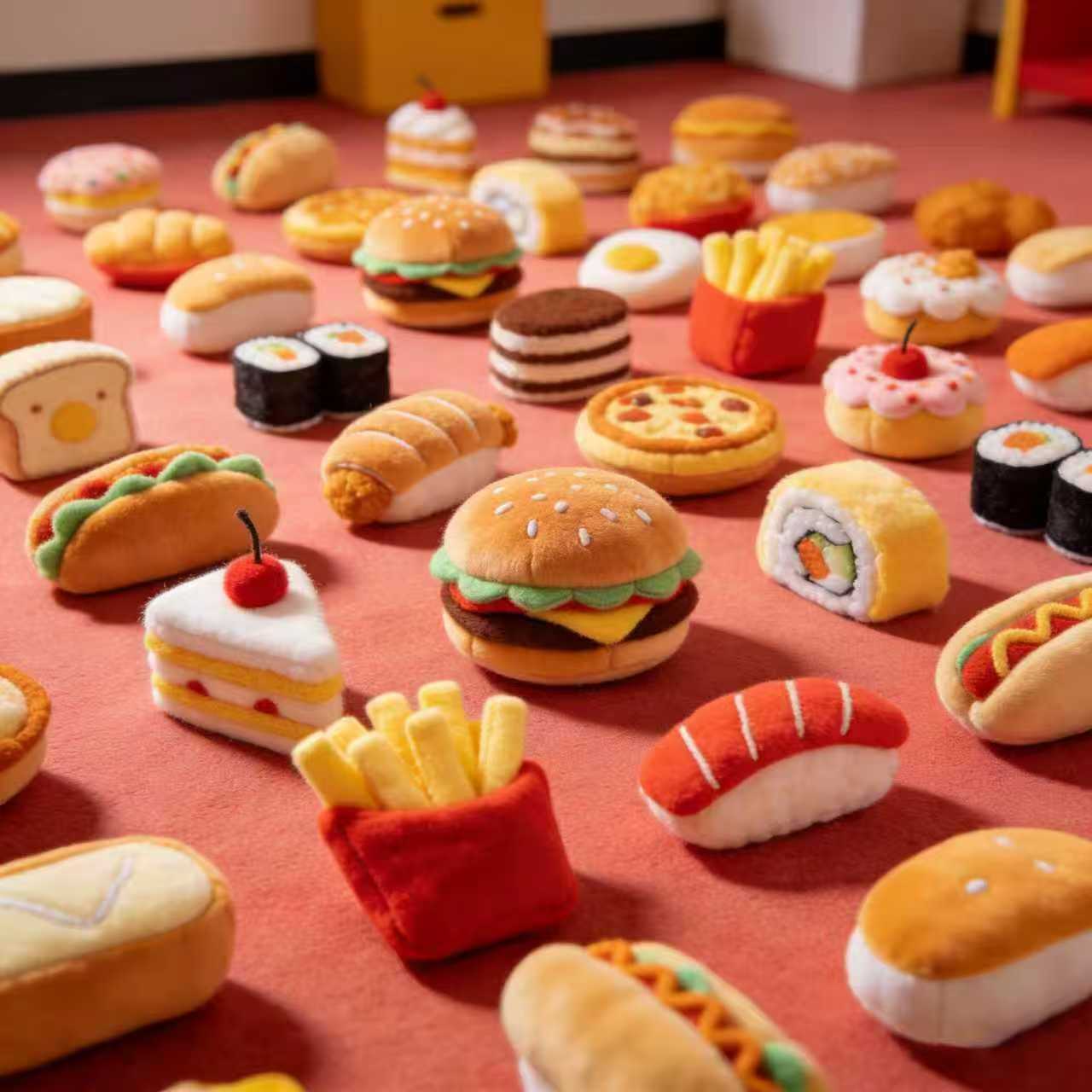 Customized food shaped plush toys