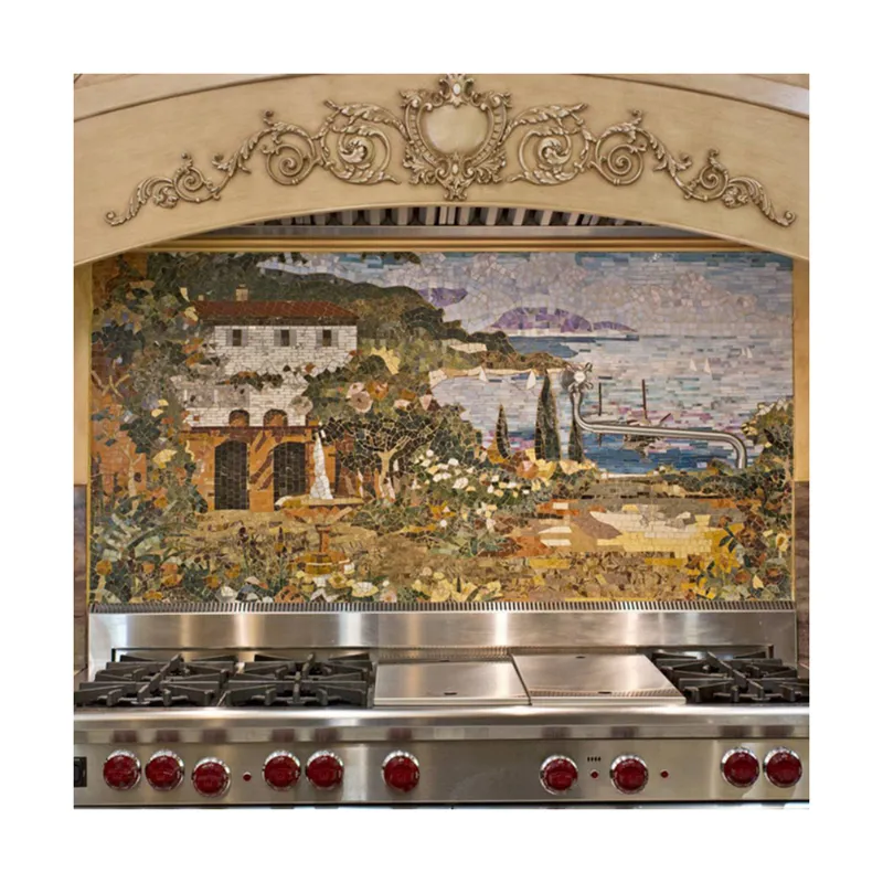 Piastrelle di mosaico all'ingrosso moderne carta da parati a mosaico 3d Art murales Picture backsplash piastrelle da cucina piastrelle a mosaico murali per la cucina