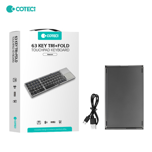 COTECi-Sistema de teclado con panel táctil inalámbrico ultrafino, soporte para tableta portátil de 3 pliegues, compatible con IOS, MAC, Android, Win-New - Product Image 2