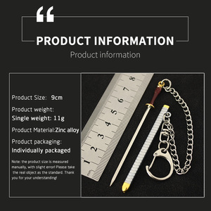 <span class=keywords><strong>Mini</strong></span> Húng Quế Hawkins rơm dao kim loại mô hình đồ chơi Keychain 9cm một mảnh thanh kiếm Keychain với vỏ bọc - Product Image 6