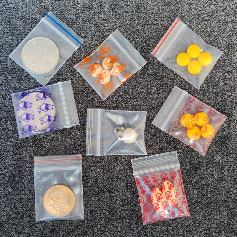 Bolsas de plástico de grado médico para medicina, bolsas de plástico de LDPE con cremallera, tamaño pequeño
