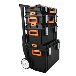 VERTAK空可堆叠工具车手推车套装车间带轮子的塑料移动工具箱 - Product Image 3