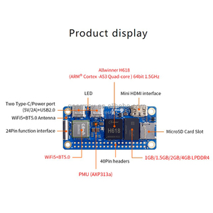 สีส้ม Pi Zero2W 1GB 1.5GB 2GB 4GB LPDDR4 Mini PC บอร์ดเดี่ยวคอมพิวเตอร์ Quad-Core A53 1.5GHz WiFi5 BT5 1G 1.5G 2G 4G RAM Zero 2W - Product Image 2