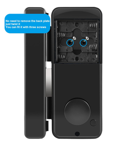 スマートホームホテルガラスドアロックICカードサポートTuya APPスマートガラスドアロック指紋とキー付き - Product Image 5