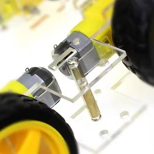 YXW 4WD kit di telaio per auto robot intelligente con motore a velocità TT scatola batteria e viti per Arduino puzzle kit auto giocattolo - Product Image 5
