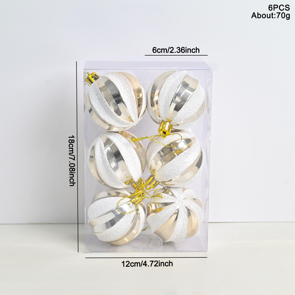 6-6ชิ้น-ลูกบอลหอยทากแววมือวาด-แชมเปญ