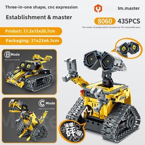 Bloques de construcción, programación de robot, teléfono móvil, Control remoto Dual, juguete educativo de montaje para plástico