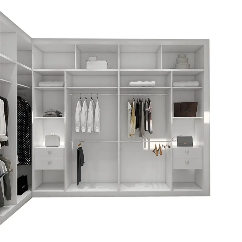 Maison hôtel, armoire personnalisée, meubles chambre à coucher, systèmes de placard, design 2D/3D, dressing classique blanc