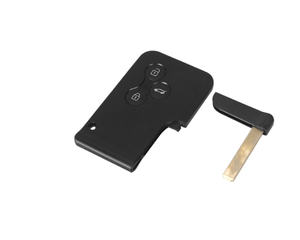 10X 3 Button Smart Card <strong>Key</strong> Shell for Renault Clio Logan Megane 2 3 Koleos Scenic Card Case Black Car <strong>Key</strong> Fob With Small <strong>Key</strong> - Product Image 3