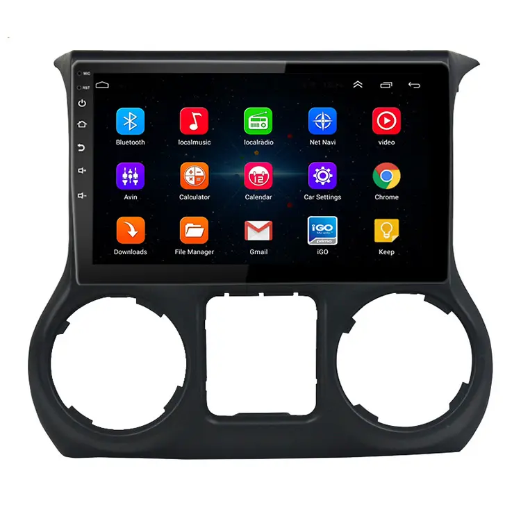 Touchscreen 10 Inch Auto Dvd Speler Android Auto Audio Stereo Autoradio Voor Jeep Wrangler Jk 2011 2012 2013 2014 2015 2016 2017