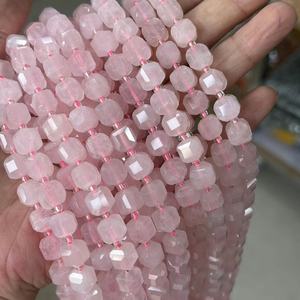 Wholesale Natural Faceted Stone Beads for Jewelry Making Cube Diamond Cutting Gemstone Beads 8mm 35pcs Each Strand