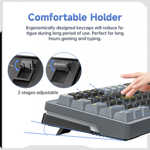 Junta de teclado mecánico silencioso, luz híbrida personalizada, juego de juegos, ordenador de escritorio de oficina, Teclado mecánico para juegos con cable - Product Image 5