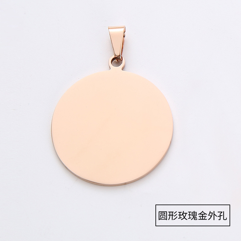 round outer hole rose gold