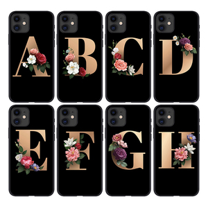 IPhone 12 11 Pro Xs Max X Xr 8 Plus 7 6sTPUカスタムフローラルレターパターンデザイン用ケースiPhone12用保護電話カバー - Product Image 1