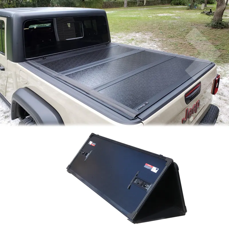 Yang Padat Tri Lipat Adjustable Truk Radiator Cover Kompatibel dengan Jeep Gladiator 20-22 Tempat Tidur