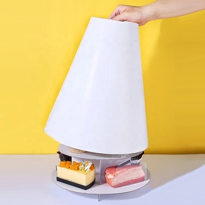 Questeco kek ambalaj kutusu el tutma kutusu çok katmanlı paket servisi olan restoran yüksek çay tatlı kutusu - Product Image 3