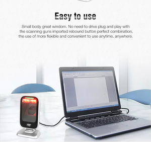 Veloce e preciso AK 9208 Desktop cablato Scanner di codici a barre USB COM interfaccia manuale lettore di codici a barre - Product Image 5