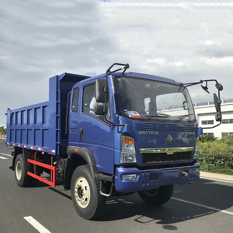 Sinotruk HOMAN camion mini benne 4*2 camion à benne basculante 8-12 tonnes camion léger bleu à vendre