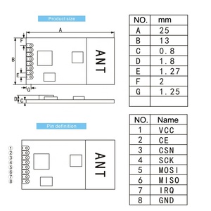 AS01-SP2 <strong>2</strong>.4G Wireless RF <strong>Modules</strong> 1200m Long Distance NRF24L01+PA+LNA NRF24L01 <strong>2</strong>.4 Ghz <strong>Module</strong> 100mW <strong>SPI</strong> Rf Transmitter <strong>Receiver</strong> - Product Image 2
