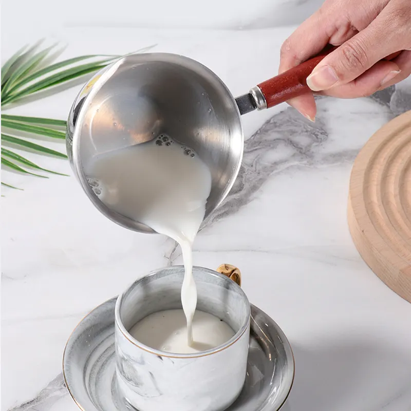 High Quality 304 Stainless Steel Hot Oil Pan Mini Frying Pans Kitchen Cooking Frying Egg Hot Soy Sauce Milk Special Small Pan