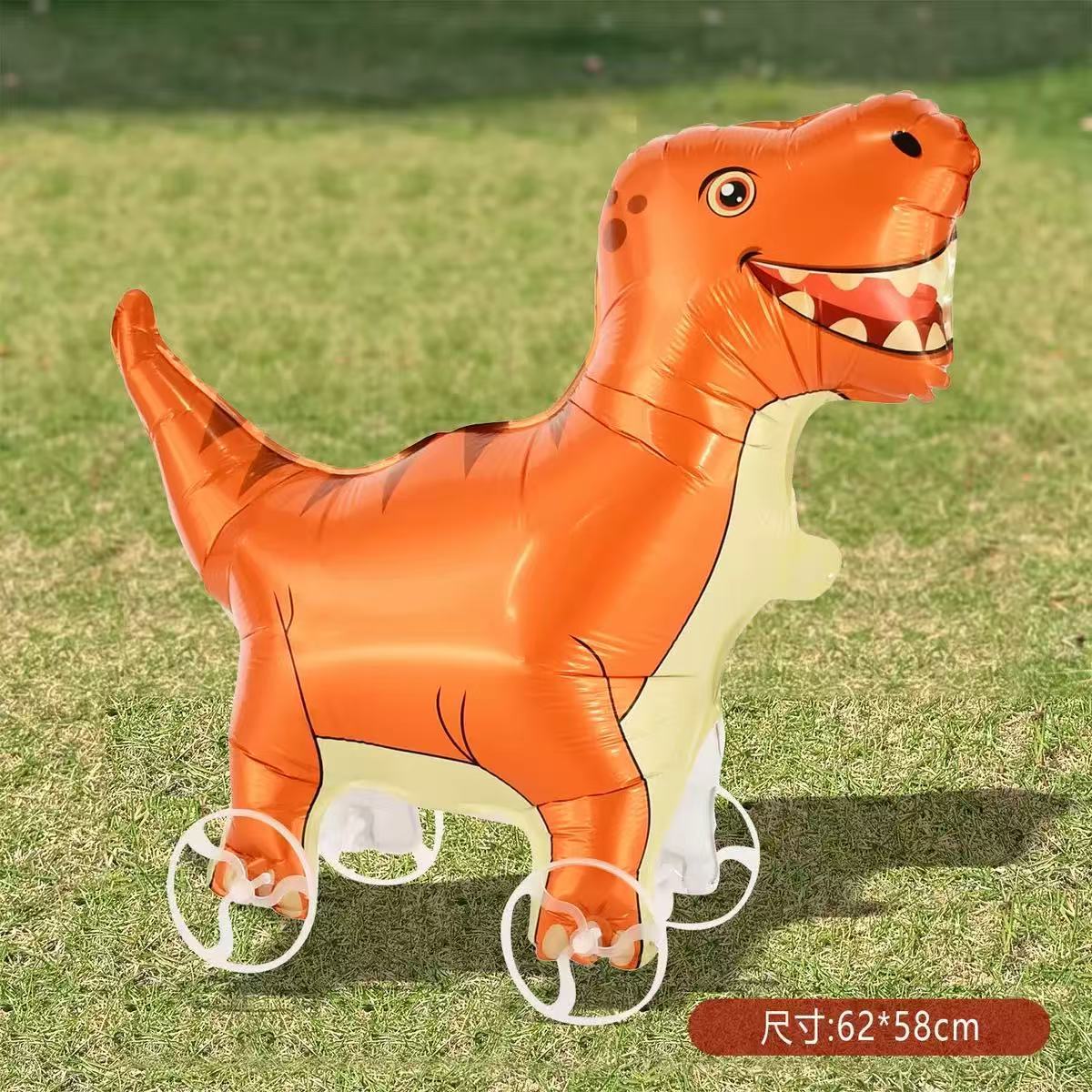 Globo de rueda (dinosaurio naranja)