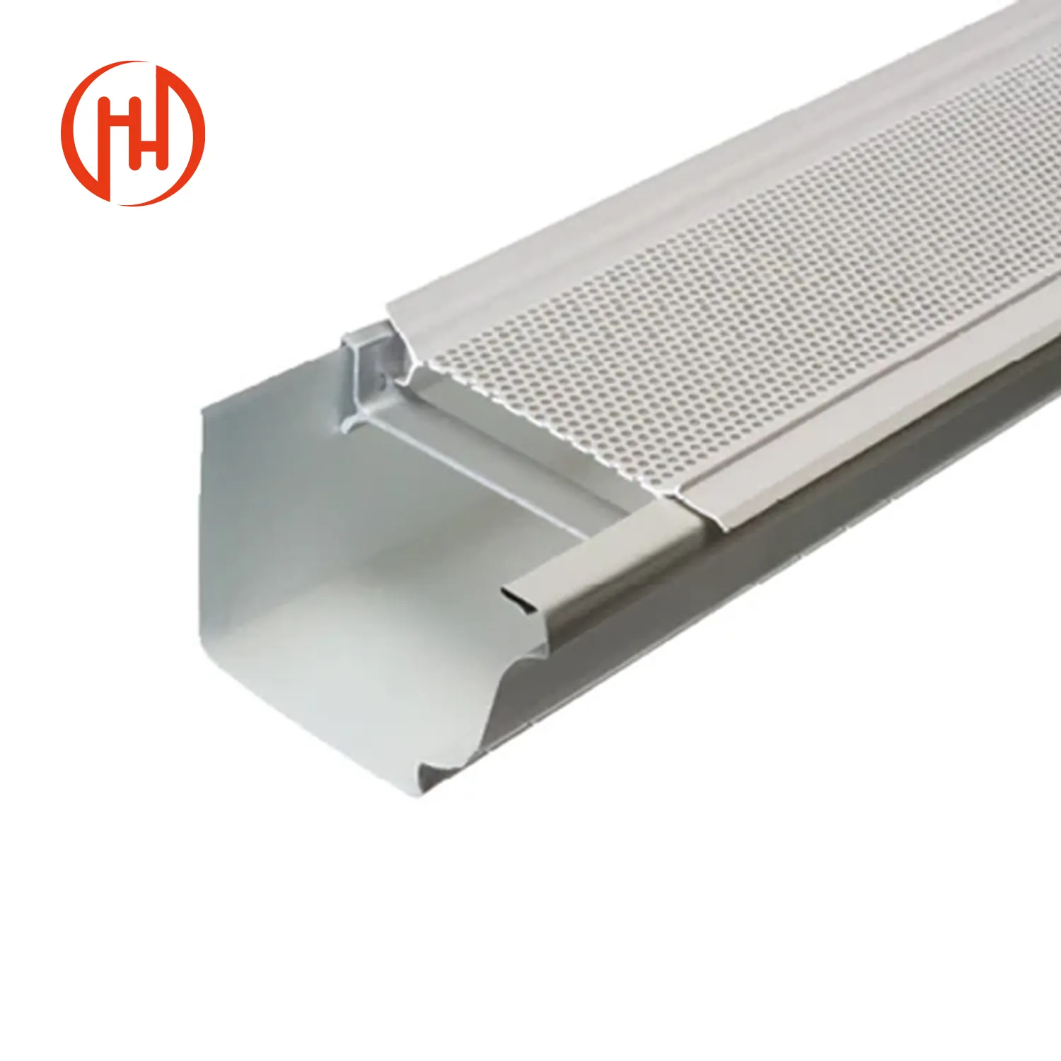 Filtro de hoja de protección de canalón filtros de protección de canalón de lluvia de aluminio hoja perforada 5 pulgadas
