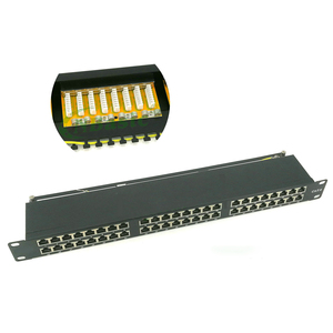 Panel de conexión de red Gcabling montaje en rack 2U RJ45 24 48 puertos Cat5e datos UTP Cat 6 5E Ethernet Lan Patch Panel - Product Image 5