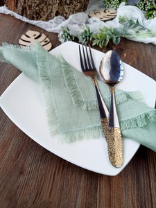 Best-selling Linen Popular Tassels Can <strong>Be</strong> Customized in Colors for Home and Airplane Use <strong>Napkins</strong> - Product Image 5