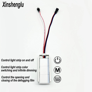 Almohadilla desempañadora RGB de 12V, módulo de Sensor táctil LED para espejo, atenuación continua, interruptor de Control de tres botones, interruptores inductivos - Product Image 4