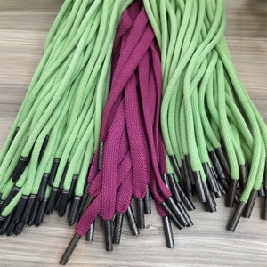 Cordón de poliéster personalizado OEM Cordones redondos de colores Cordón de cuerda con capucha Cordón de cordón para tela. - Product Image 1