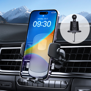 最新のメタルフッククリップエアベント携帯電話マウント付き車用電話ホルダーすべてのスマートフォンに適合するユニバーサル自動車クレードル - Product Image 3
