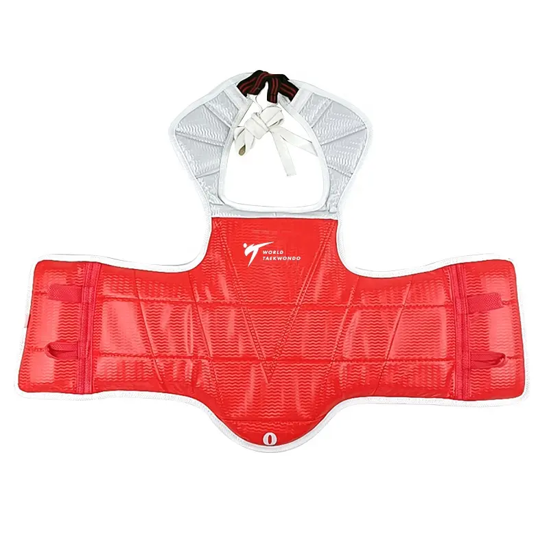 2024 nuevo estilo rojo/azul niños entrenamiento WTF taekwondo protector de pecho personalizado artes marciales protector de pecho